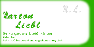 marton liebl business card